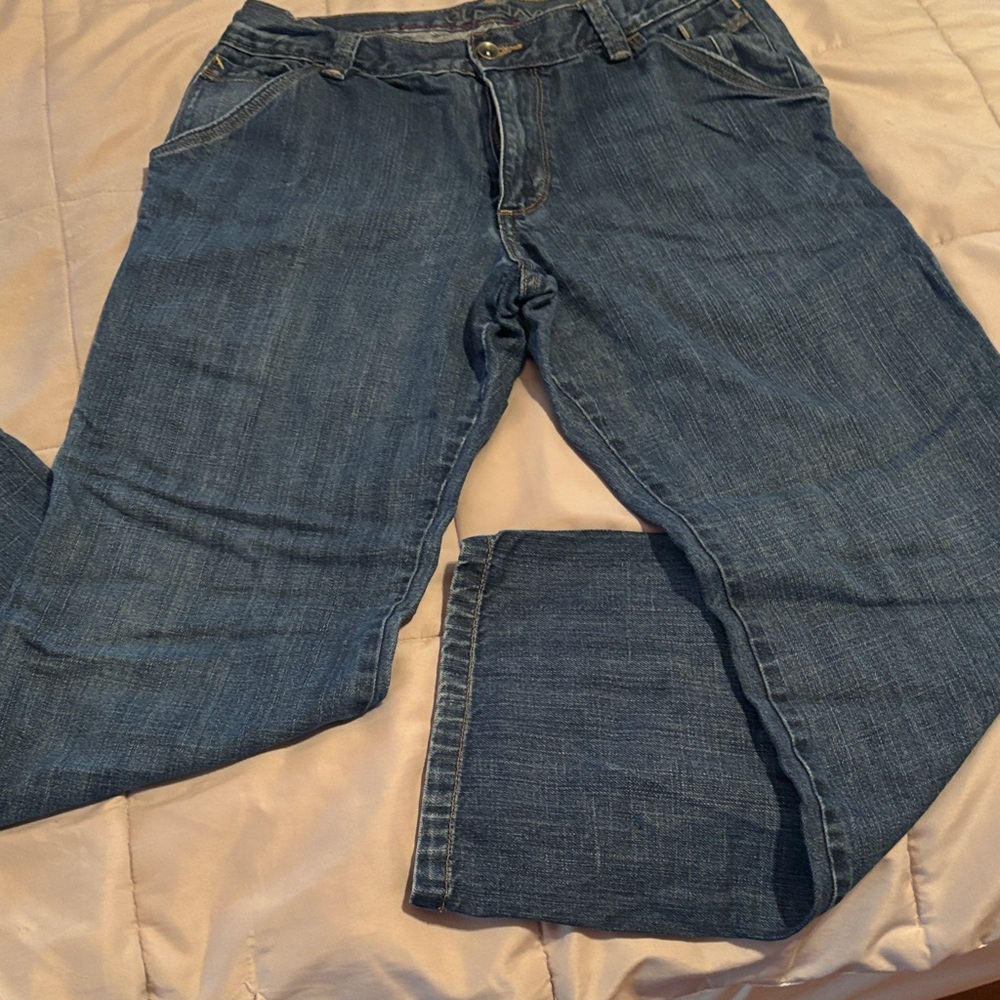 Old Navy Men's Relaxed Fit Denim Jeans - Dark Blue Painters Pants